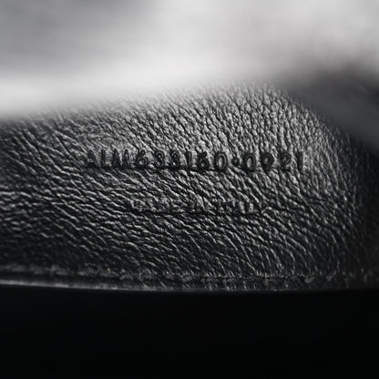 Saint Laurent Crinkled Lambskin Matelasse Monogram Baby Niki Chain Satchel Black 7 of 12
