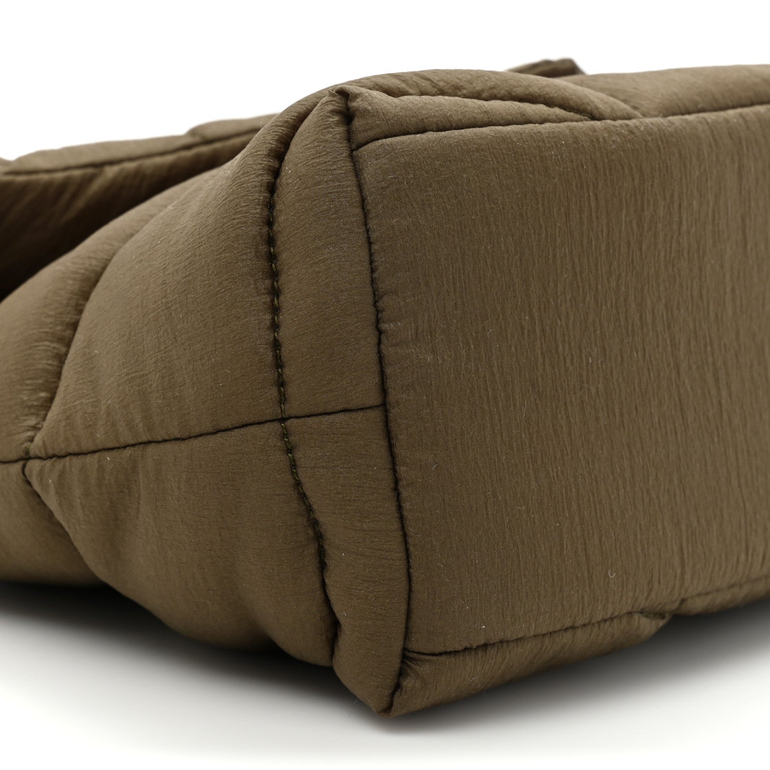 Saint Laurent Nylon Quilted Small Loulou Puffer Monogram Chain Satchel Military Green 9 of 9