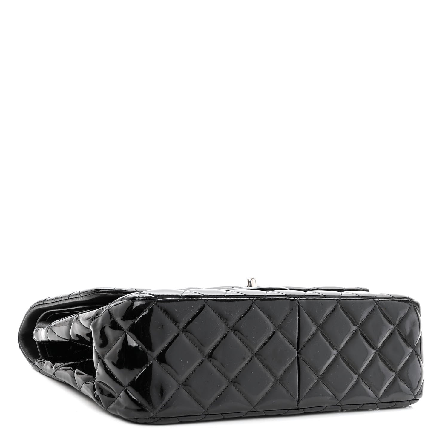 Chanel Patent Quilted Jumbo Double Flap Black 4 of 11