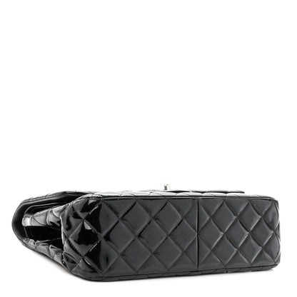 Chanel Patent Quilted Jumbo Double Flap Black 4 of 11