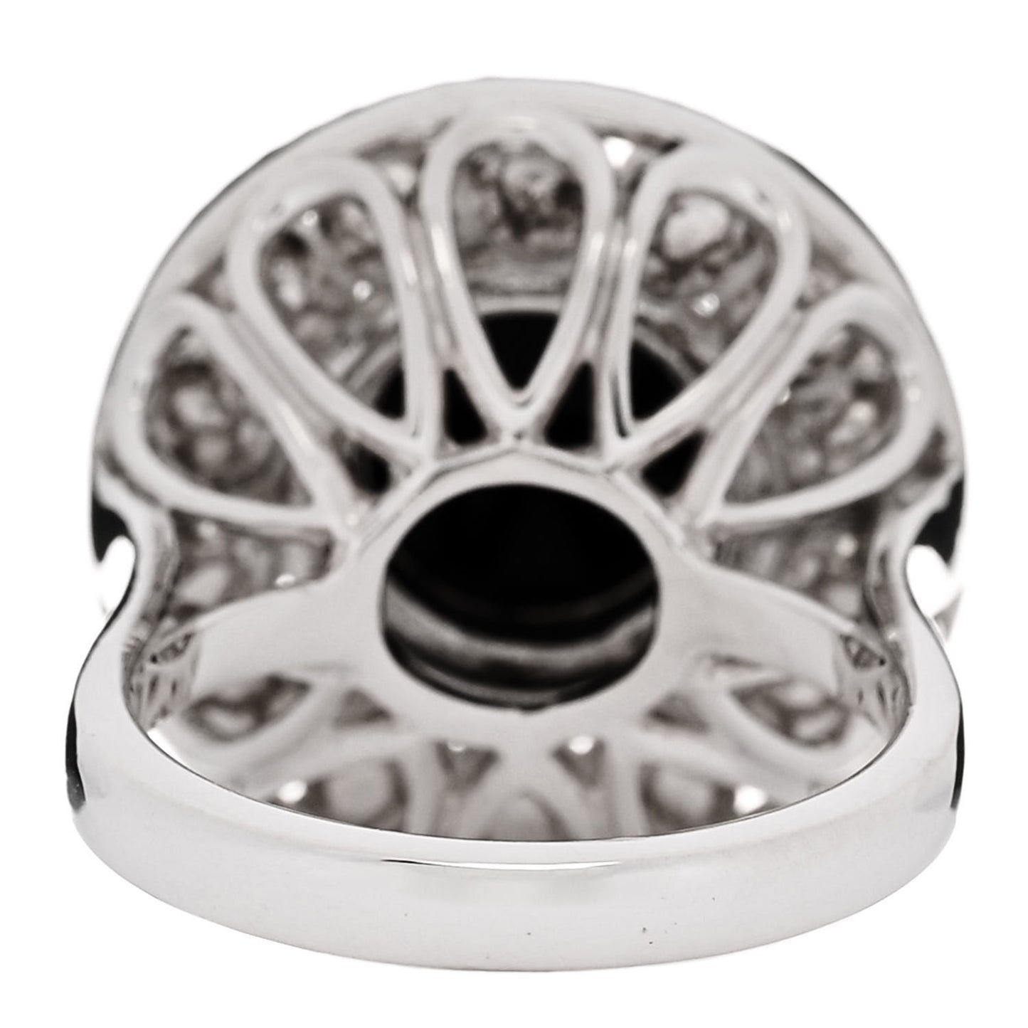 Sterling Silver Black Onyx Freshwater Pearl Ziegfeld Ring 52 6