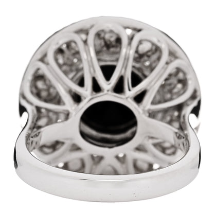 Tiffany Sterling Silver Black Onyx Freshwater Pearl Ziegfeld Ring 52 6 4 of 5