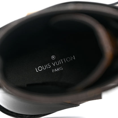 Louis Vuitton Monogram Calfskin Wonderland Flat Ranger Boots 35.5 Black 6 of 15