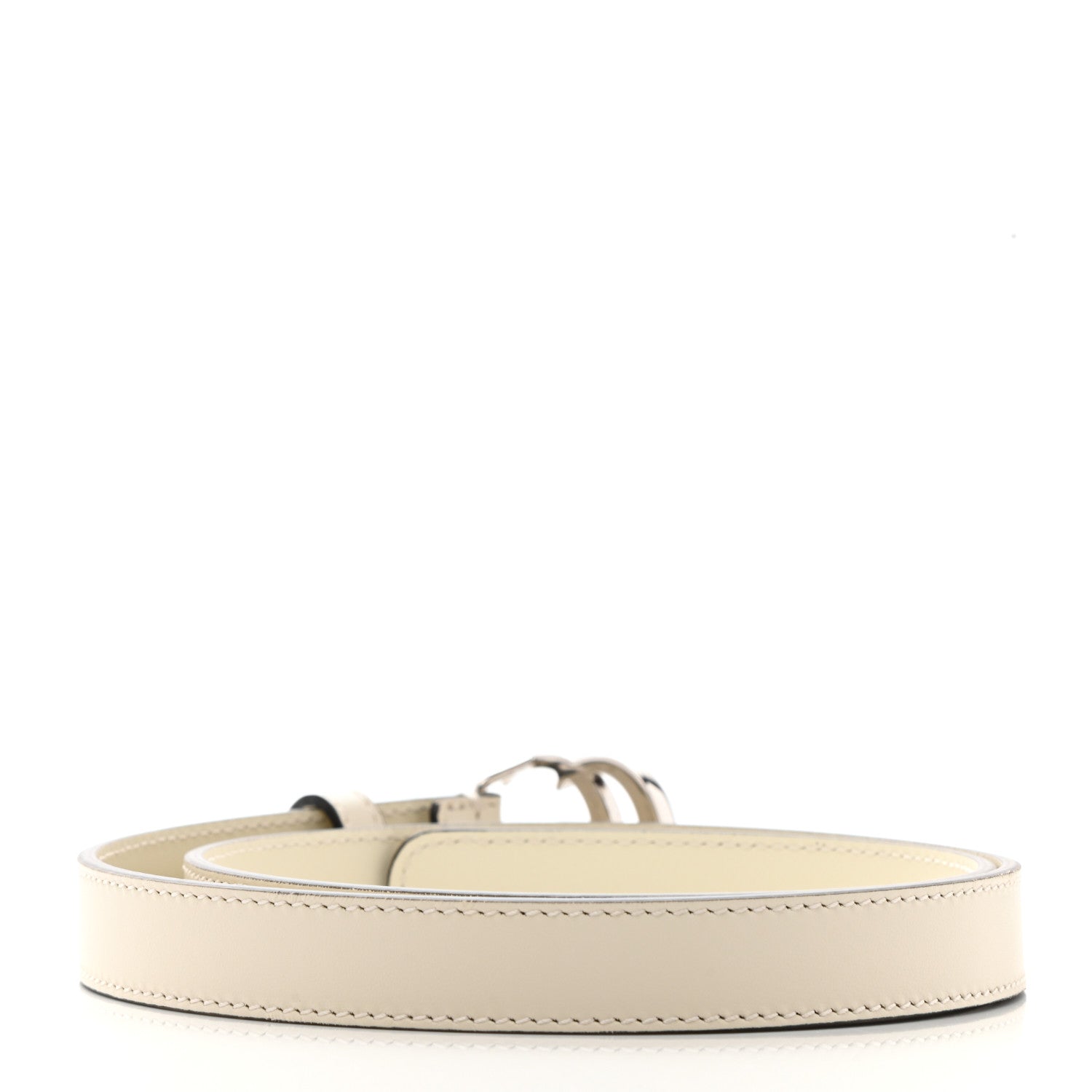 Gucci Calfskin Double G 20mm Belt 75 30 Mystic White 2 of 6