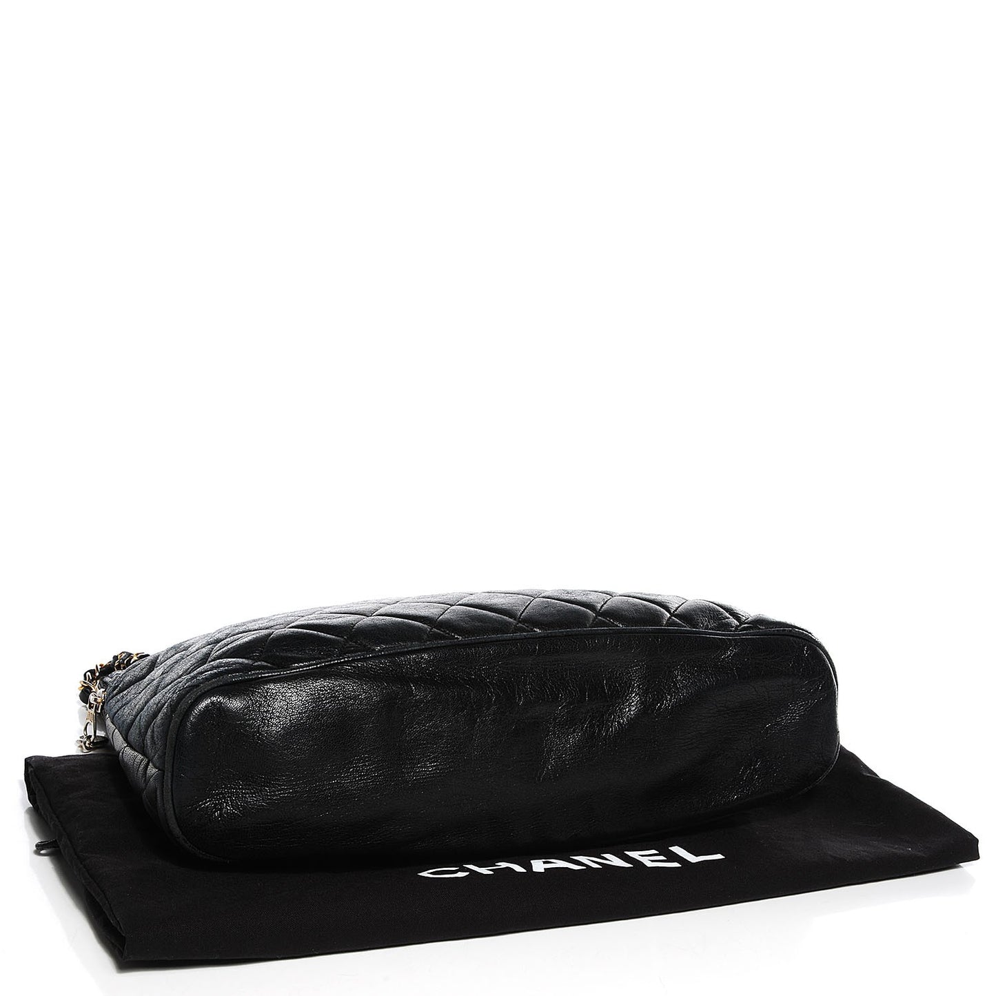 Lambskin Quilted Shoulder Bag Black