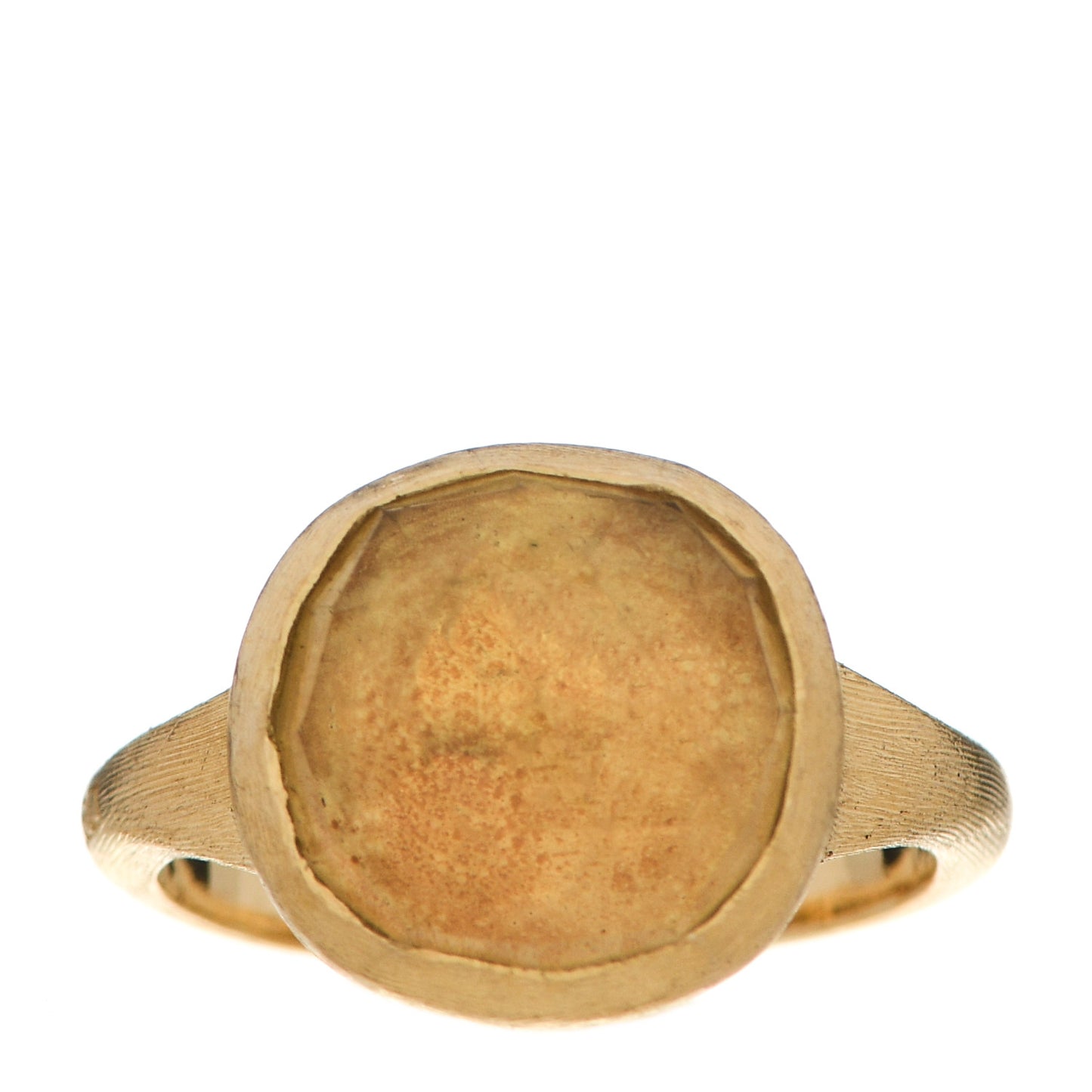 18K Yellow Gold Citrine Medium Jaipur Stackable Ring 49 5