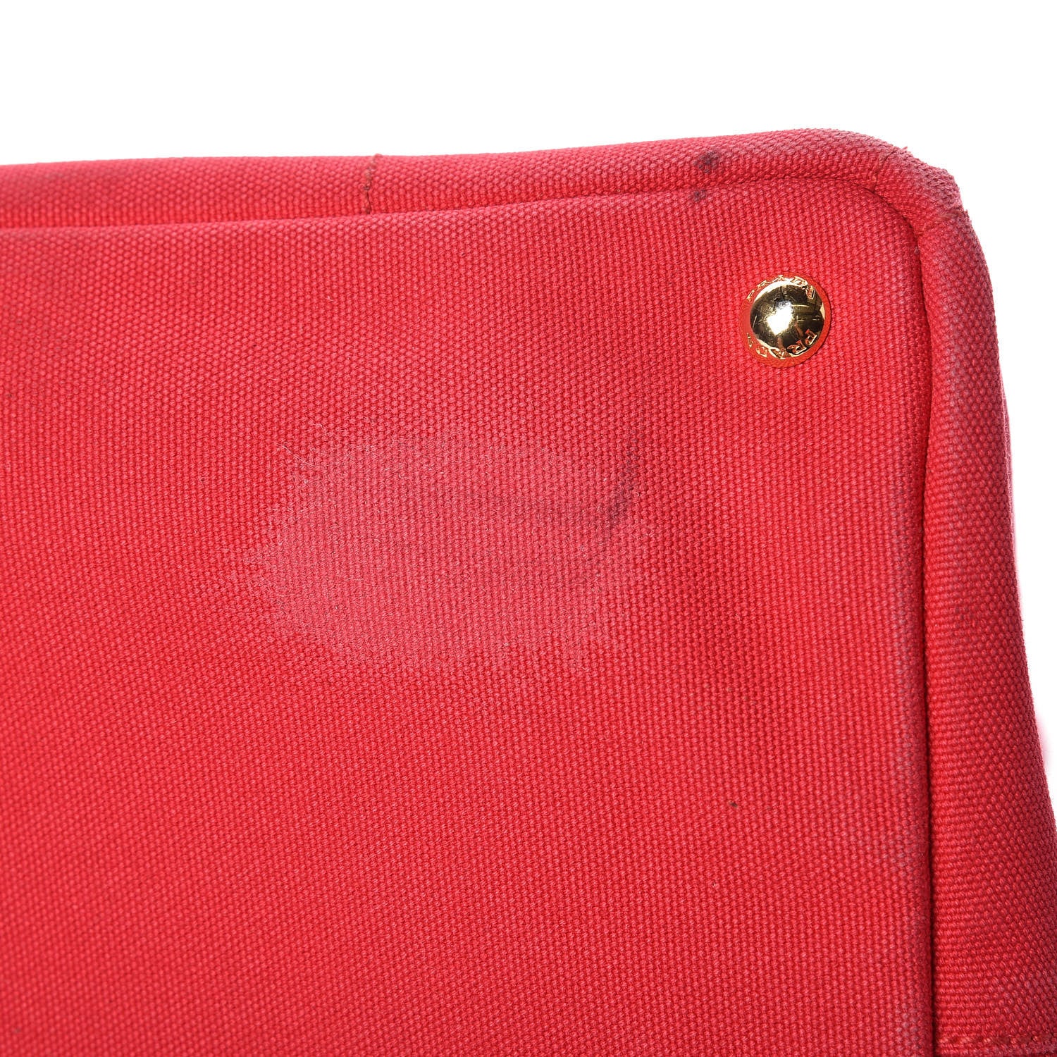 Prada Canapa Large Logo Shopping Tote Rosso 12 of 14