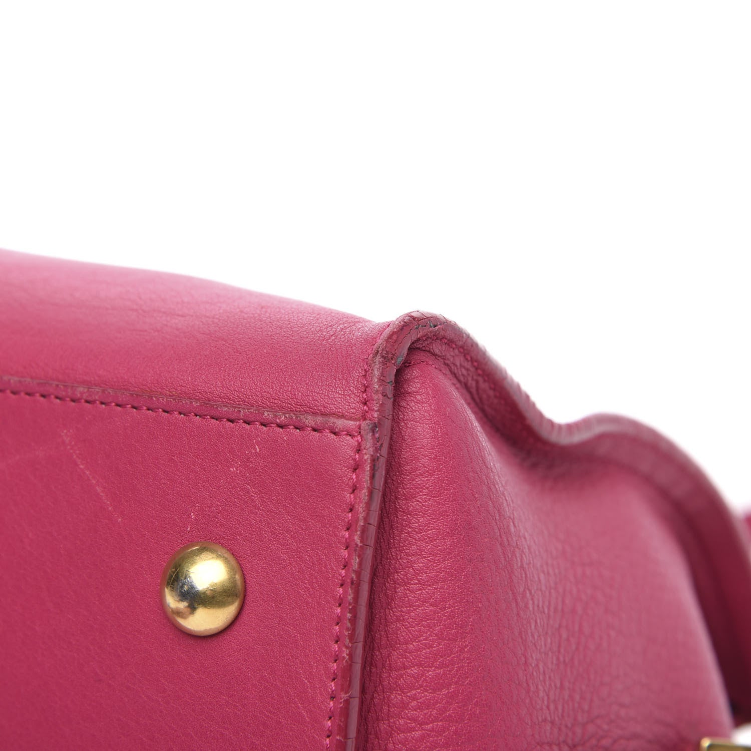 Saint Laurent Calfskin Small Classic Y Cabas Fuchsia 10 of 17