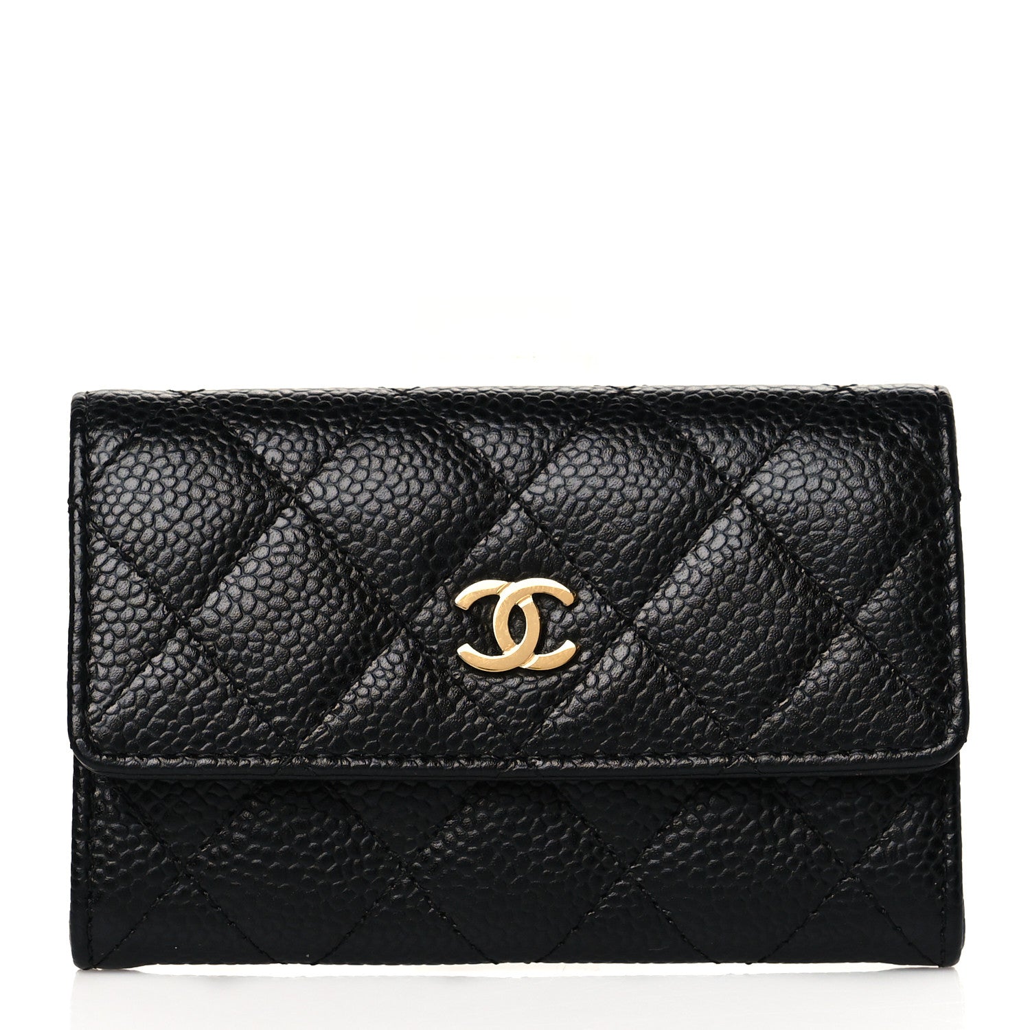 Chanel Caviar Quilted Flap Card Holder Black 1 of 10