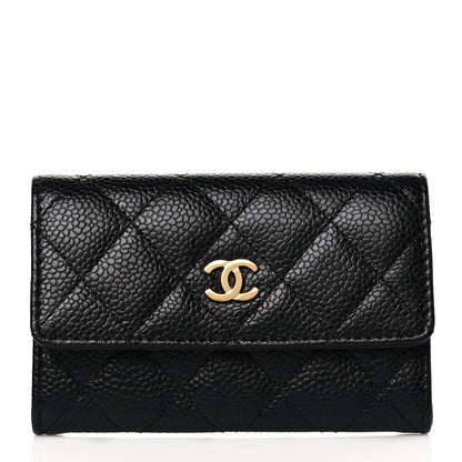 Chanel Caviar Quilted Flap Card Holder Black 1 of 10