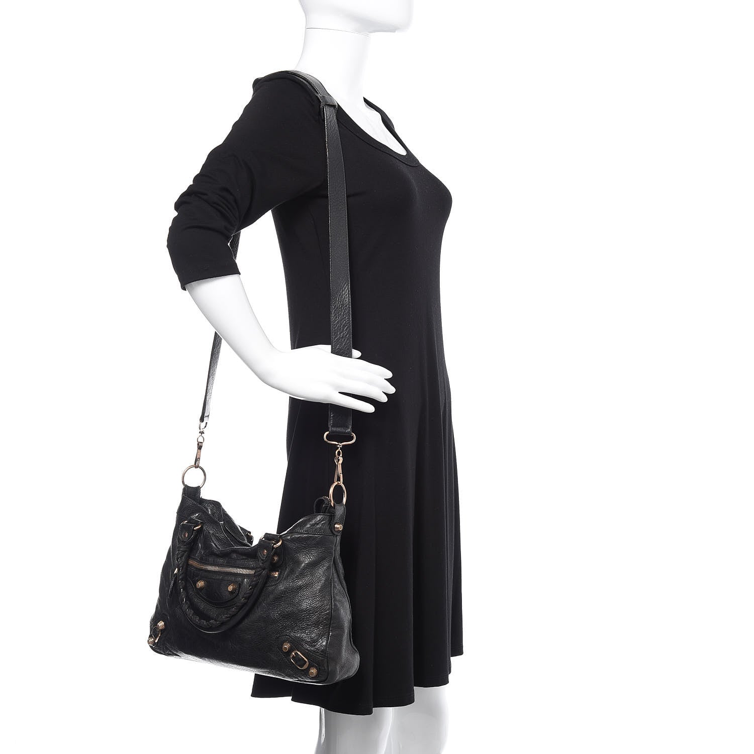 Balenciaga Agneau Giant 12 Rose Gold Hardware Town Black 3 of 16