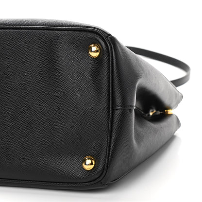 Prada Saffiano Medium Galleria Double Zip Tote Black 9 of 10