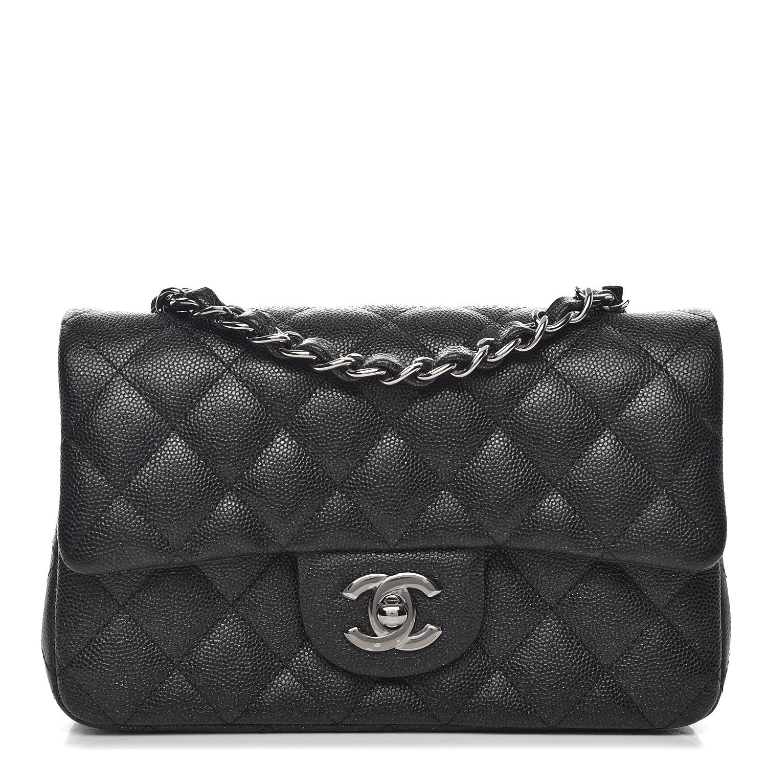 Chanel Iridescent Caviar Quilted Mini Rectangular Flap Black 1 of 8