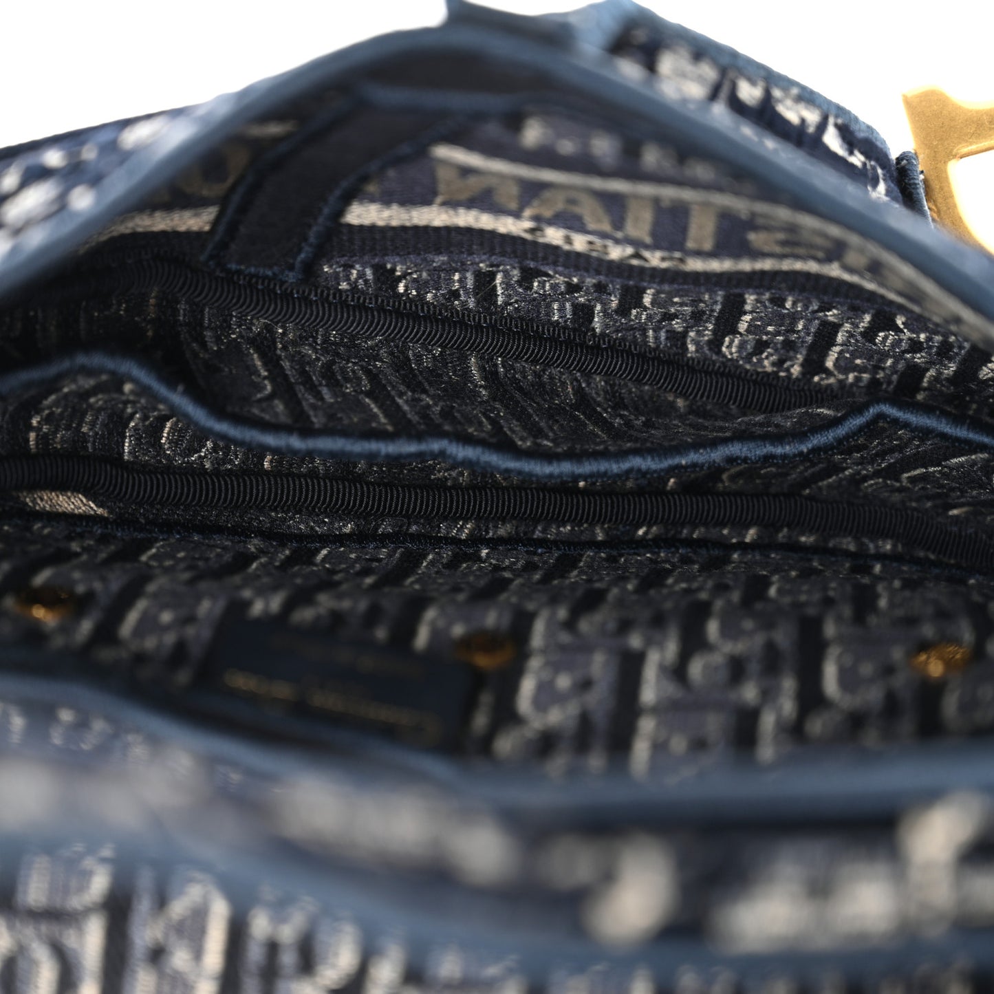 Velvet Oblique Saddle Bag Blue