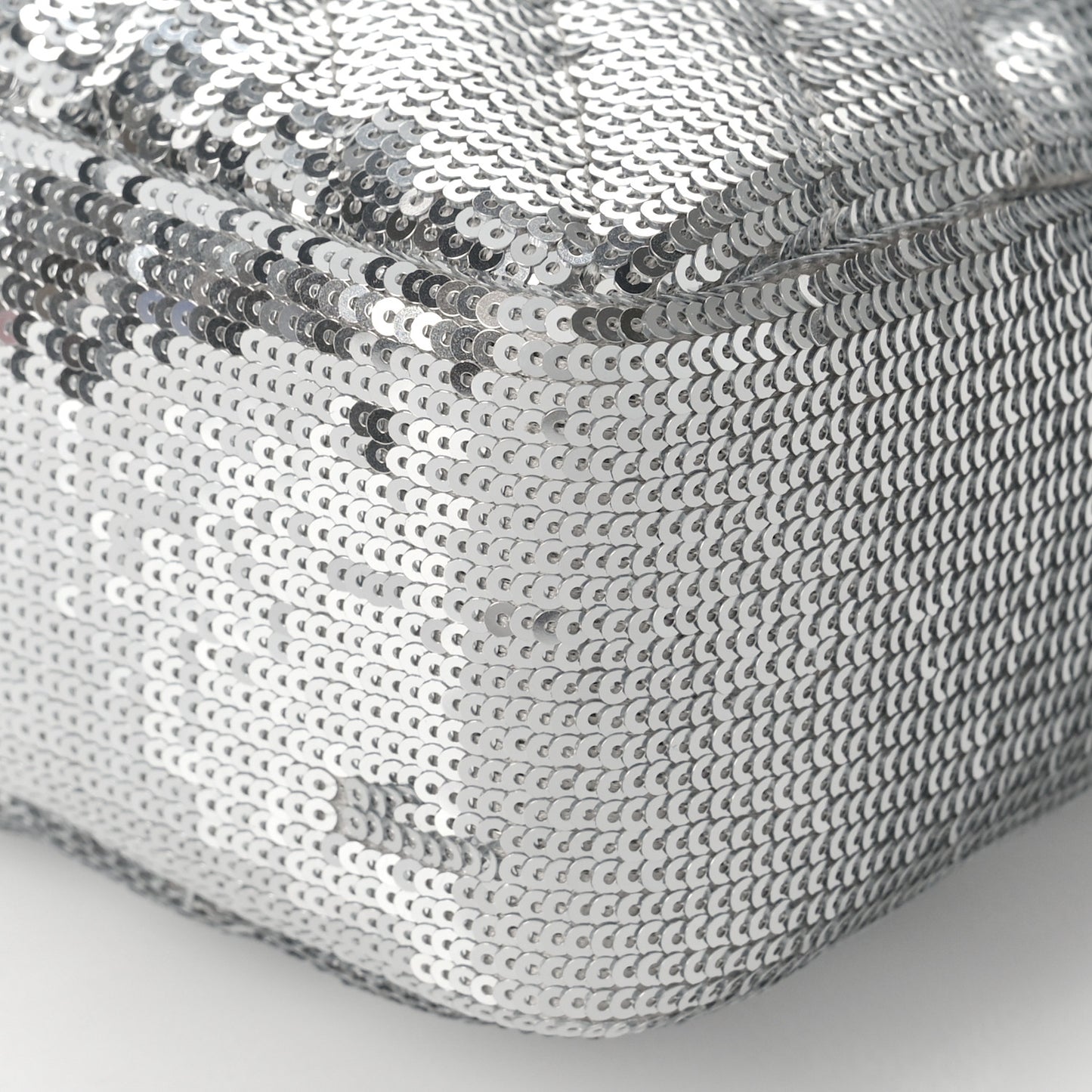 Sequin Matelasse Small GG Marmont Shoulder Bag Silver