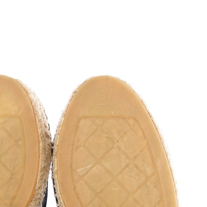 Chanel Satin Grosgrain CC Espadrilles 37 Black 8 of 11