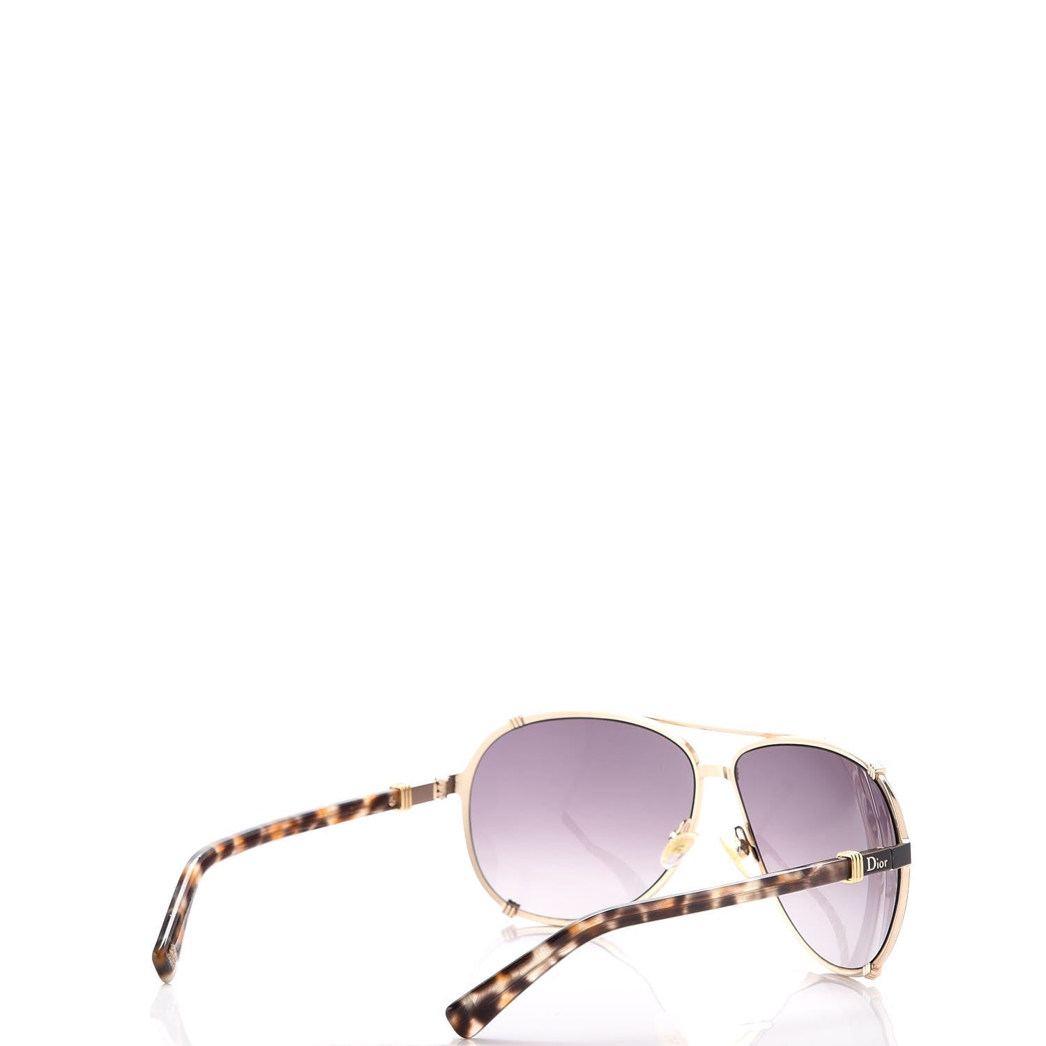 Christian Dior Chicago 2 Aviator Sunglasses Gold Grey 3 of 10