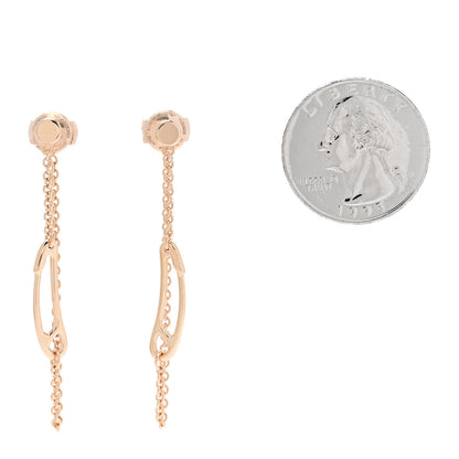 Hermes 18K Rose Gold TPM Chaine D'Ancre Punk Earrings 2 of 5