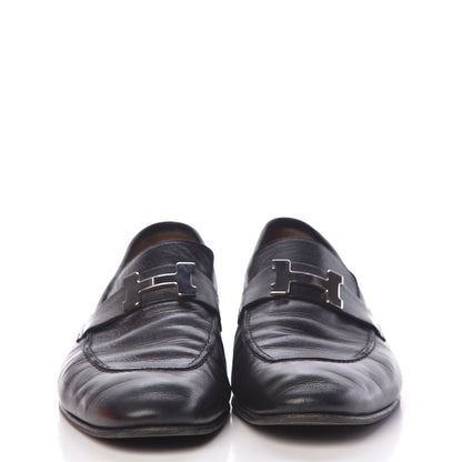 Hermes Goatskin Mens Paris Loafers 43 Black 2 of 20