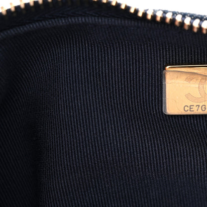 Chanel Washed Denim Quilted Cargo Large Hobo Dark Blue 7 of 10
