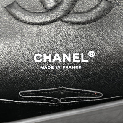 Chanel Crumpled Calfskin Quilted Medium Double Flap So Black 6 of 16