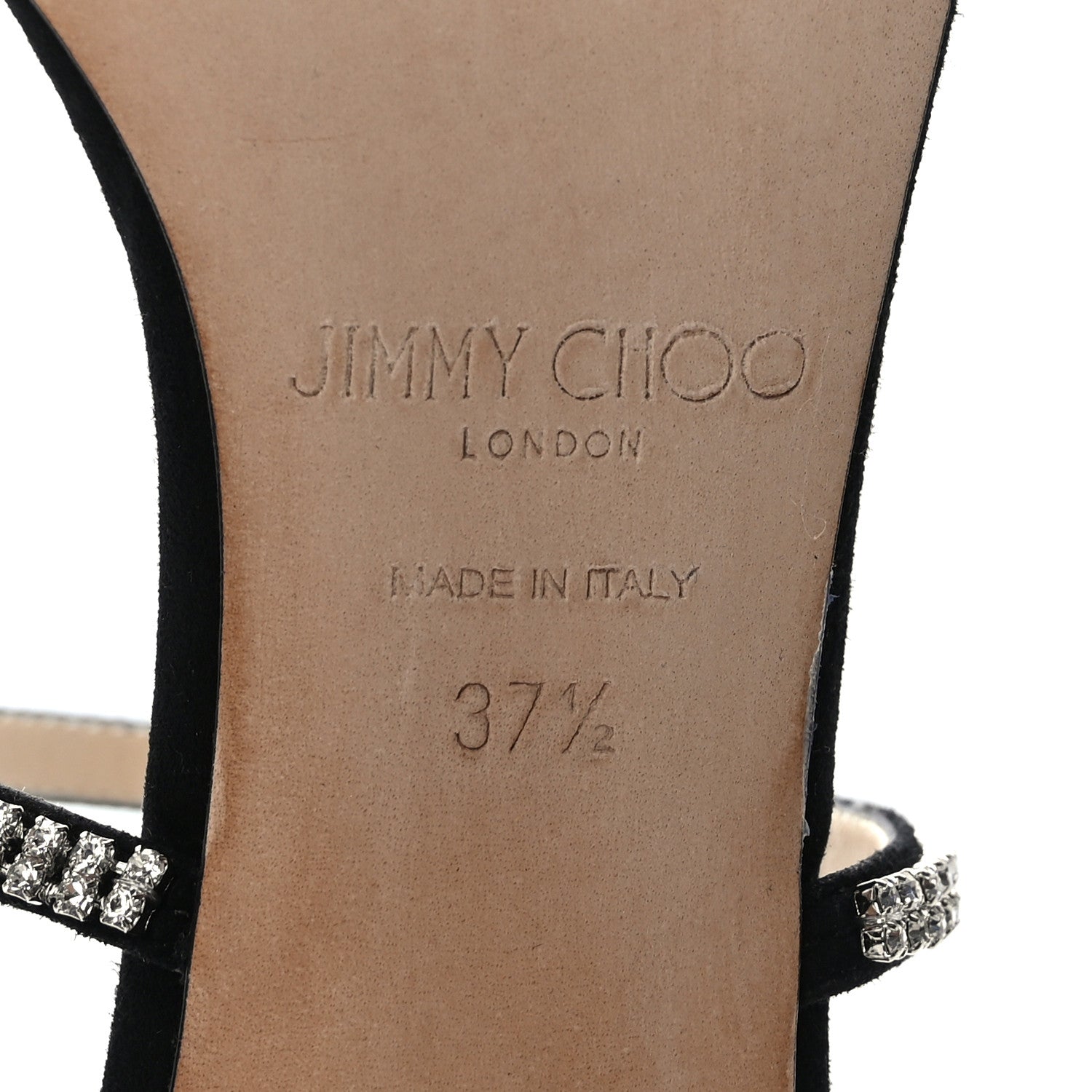 Jimmy Choo Crystal Suede Pumps 37.5 Black 7 of 7