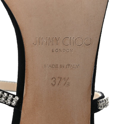 Jimmy Choo Crystal Suede Pumps 37.5 Black 7 of 7