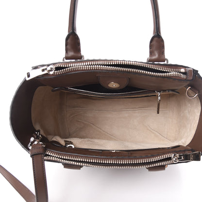 Prada City Calf Small Stitched Twin Pocket Tote Cacao 5 of 13