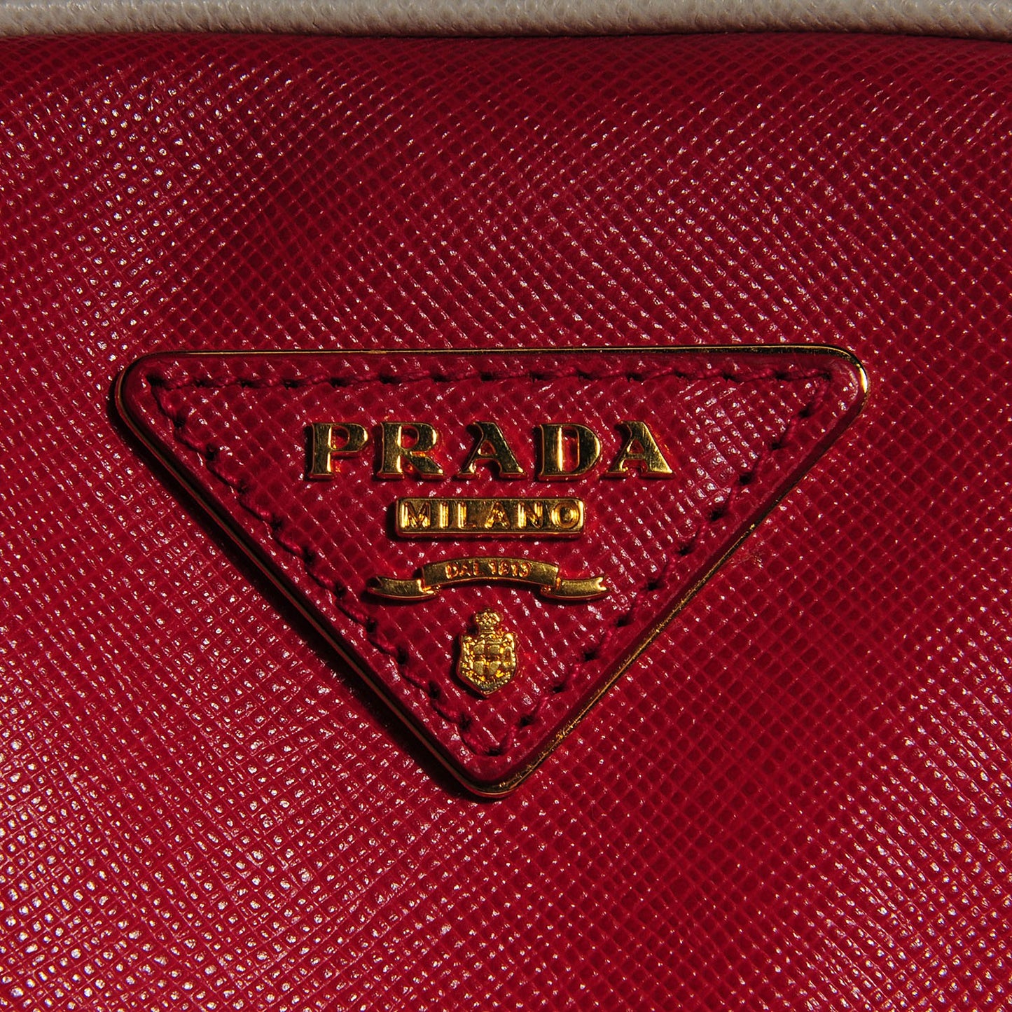 Saffiano Lux Bowling Bag Fuoco Talco