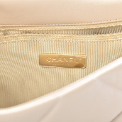 Chanel Goatskin Quilted Medium 19 Flap Beige 6 of 11
