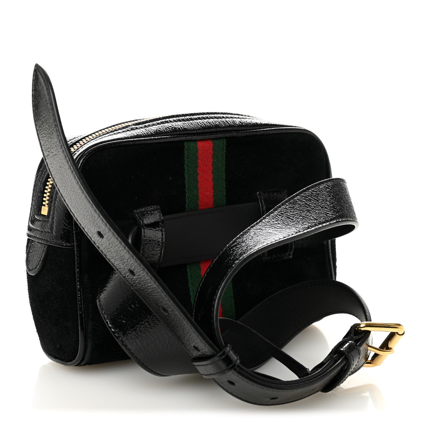 Gucci Suede Small Ophidia Belt Bag 85 34 Black 3 of 10