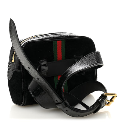 Gucci Suede Small Ophidia Belt Bag 85 34 Black 3 of 10