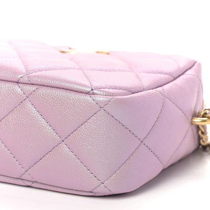 Chanel Iridescent Caviar Quilted Mini My Perfect Camera Case Pink 6 of 8