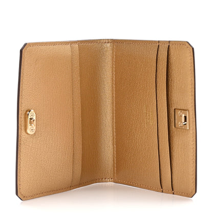 Hermes Metallic Chevre Chamkilight Medor Card Holder Dore 6 of 9