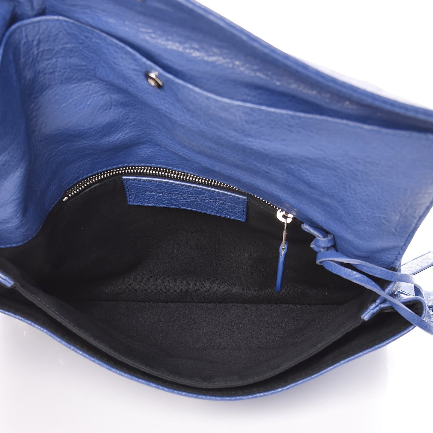 Agneau Giant 12 Silver Hardware Envelope Clutch Bleuette