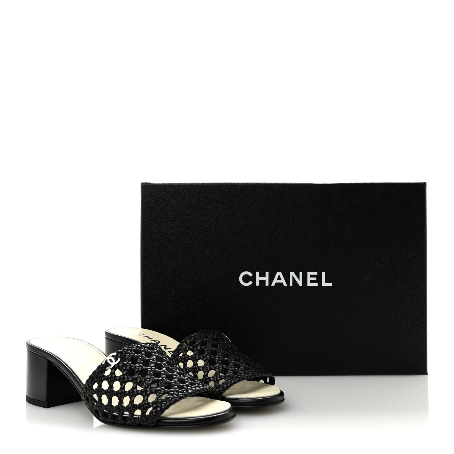 Chanel Goatskin Braided Mules 35 Black 8 of 8