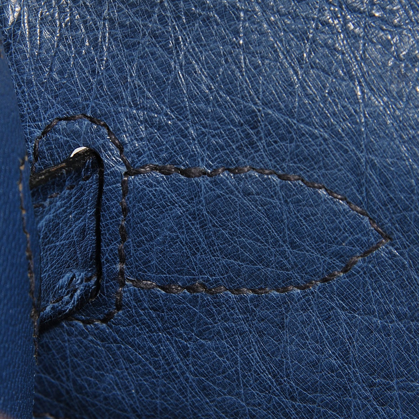 Ostrich Kelly Sellier 28 Bleu Roi
