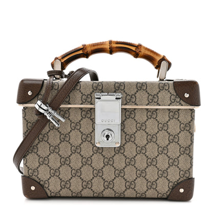 Gucci GG Supreme Monogram Globe-Trotter Beauty Case Brown 1 of 15