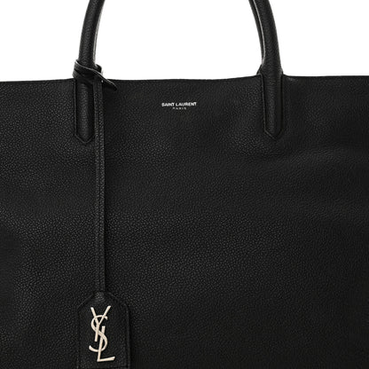 Saint Laurent Grained Calfskin Medium Cabas Rive Gauche Black 8 of 20