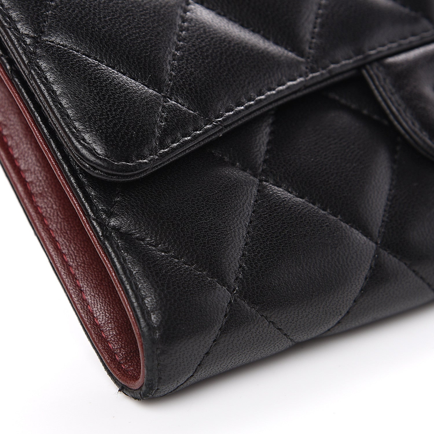 Chanel Lambskin Quilted Large Flap Wallet Black 13 of 15