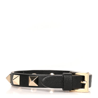 Valentino Garavani Vitello Rockstud Bracelet Black 1 of 4