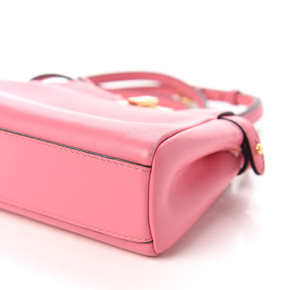 Fendi Shiny Nappa Micro Peekaboo Iconic Satchel Rosa Fluo 7 of 9