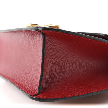 Gucci Textured Calfskin Printed Small Sylvie Shoulder Bag Red 10 of 11