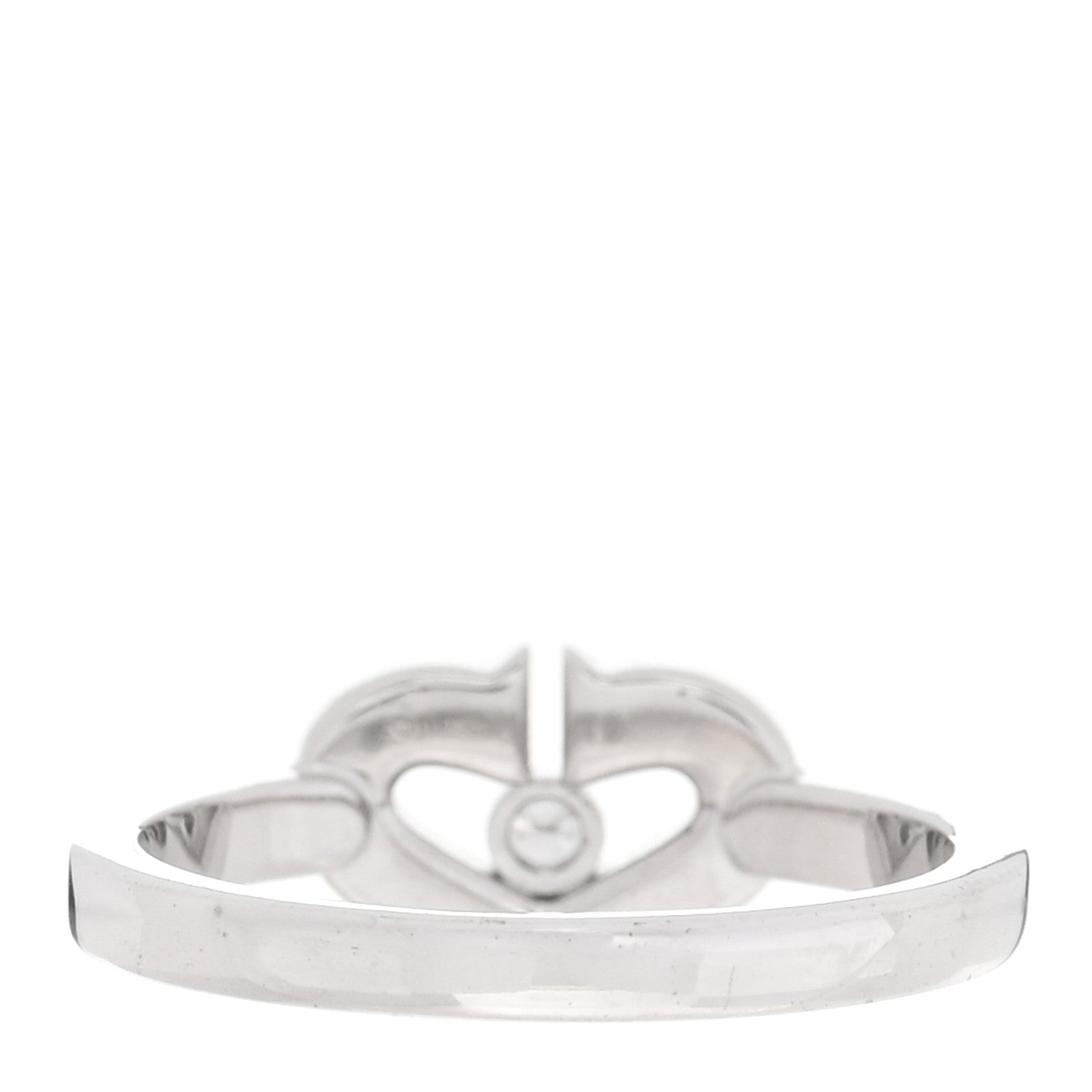 Cartier 18K White Gold Diamond Small Hearts and Symbols Ring 49 4.75 3 of 5