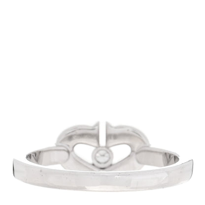 Cartier 18K White Gold Diamond Small Hearts and Symbols Ring 49 4.75 3 of 5