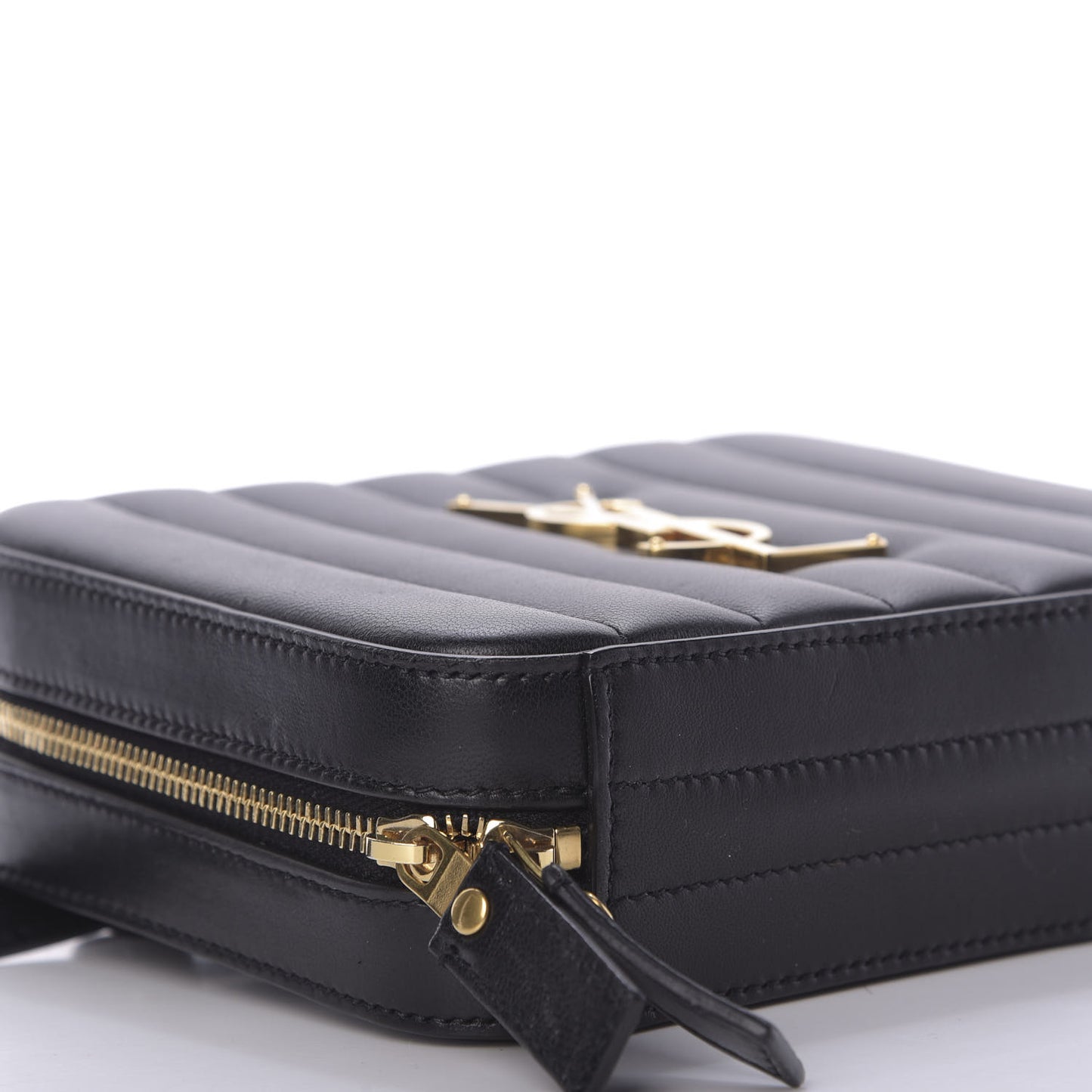 Lambskin Matelasse Vicky Monogram Belt Bag Black