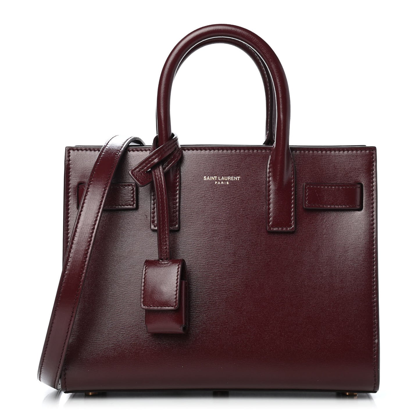 Calfskin Nano Sac De Jour Dark Amaranto