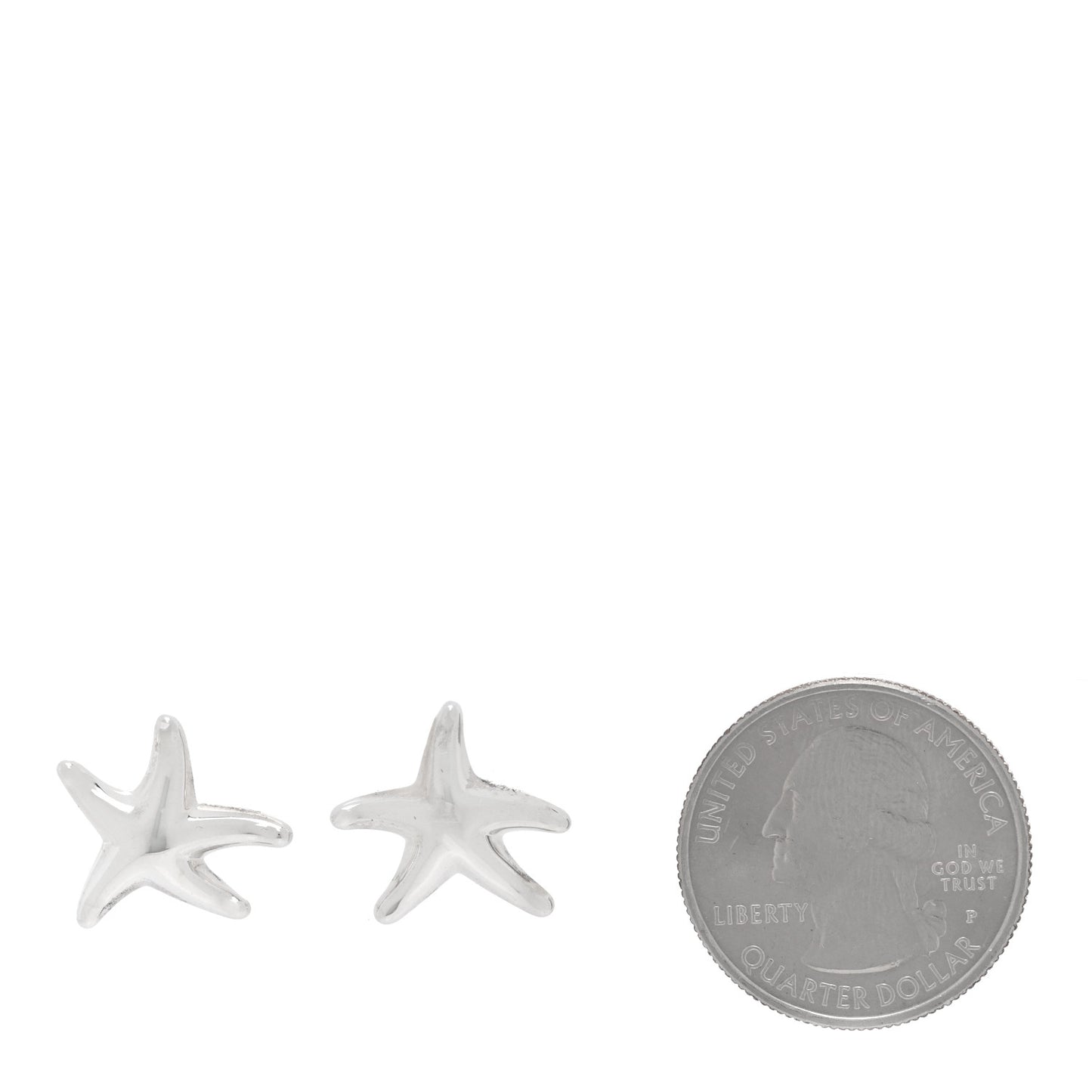 Sterling Silver 15mm Elsa Peretti Starfish Earrings