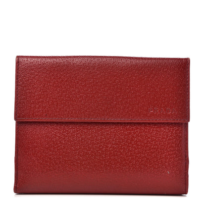 Prada Cinghiale Bi-Fold Wallet Fuoco 1 of 10