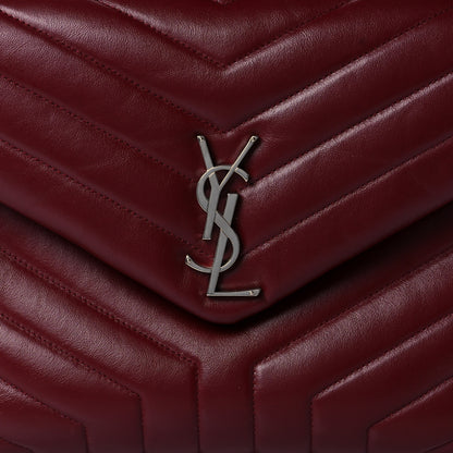 Saint Laurent Calfskin Y Quilted Monogram Medium Loulou Chain Satchel Palissandre 7 of 9